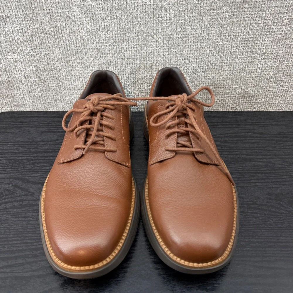 Cole Haan OriginalGrand Oxford Mens 10.5M Brown Pebbled Leather C43637 Cushion